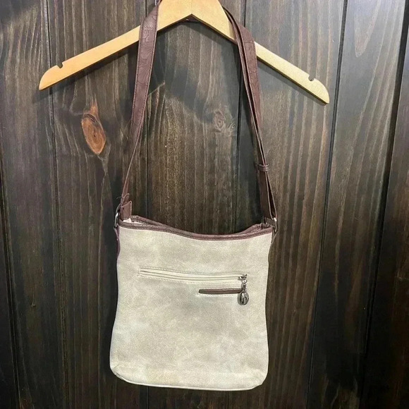 Cross Rhinestone Western Leather Crossbody Bag-Y2K Era - Picture 3 of 7